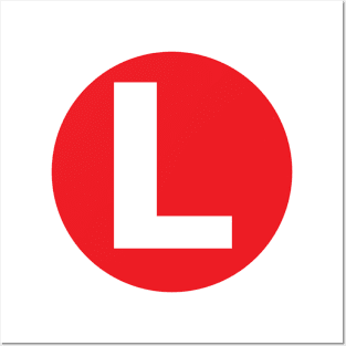 Letter L Big Red Dot Letters & Numbers Posters and Art